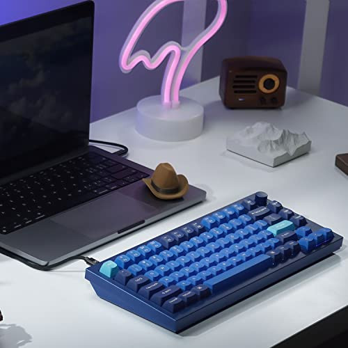 KEYCHRON Q1 QMK CUSTOM MECHANICAL KEYBOARD VERSION 2 BROWN SWITCH - NAVY BLUE