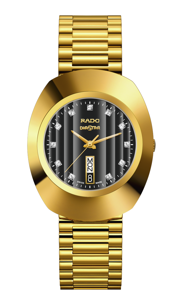 35mm Rado Original RADO ORIGINAL BLACK DIAL MEN'S WATCH R12304313 35MM - GOLD/BLACK New ...