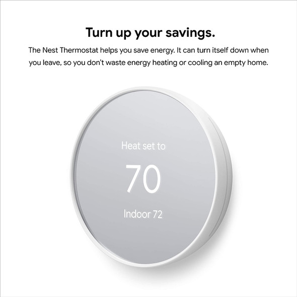 Google Nest Smart Programmable Wifi Thermostat - Snow
