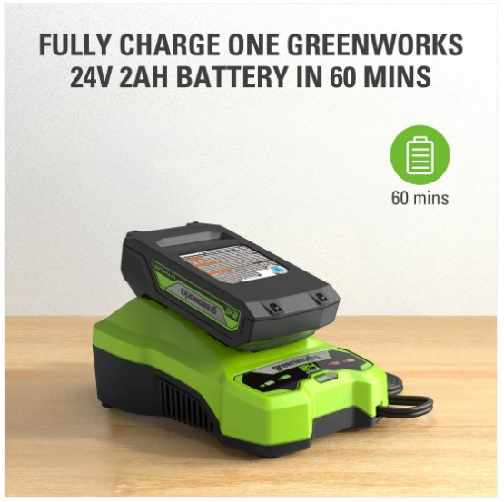 Greenworks 24V 2.0Ah Lithium-Ion Battery - Green
