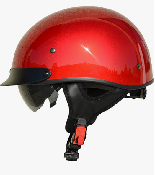 Vega Half Size Warrior Motorcycle Helmet SIZE 2XL- Red 7817-052