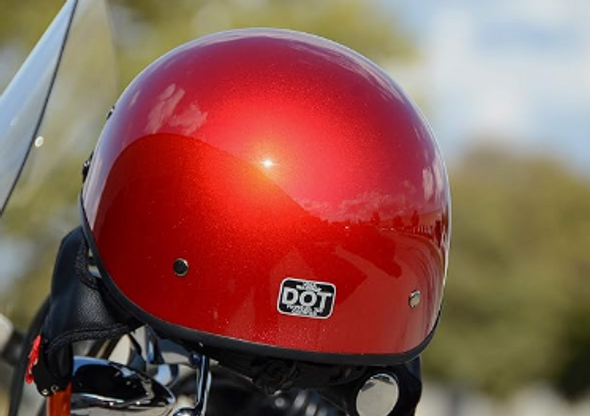 Vega Half Size Warrior Motorcycle Helmet SIZE 2XL- Red 7817-052