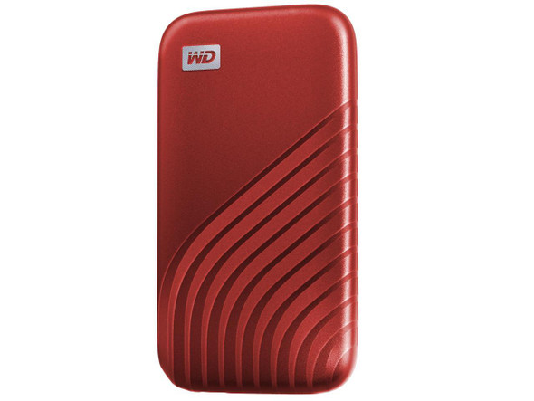 WD 1TB My Passport SSD Portable External Solid State Drive, Red, Sturdy