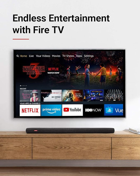Nebula Soundbar Fire TV Edition 4K HDR Support 2.1 Channel D3000 - Black