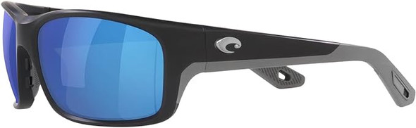 Costa Del Mar Men's Jose Pro Polarized Rectangular Sunglasses -Matte Black Blue