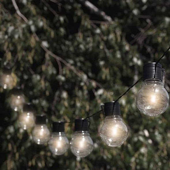 Touch Of ECO Solar Patio Bulb String Lights NITEBULBS 12.5 foot - WARM WHITE