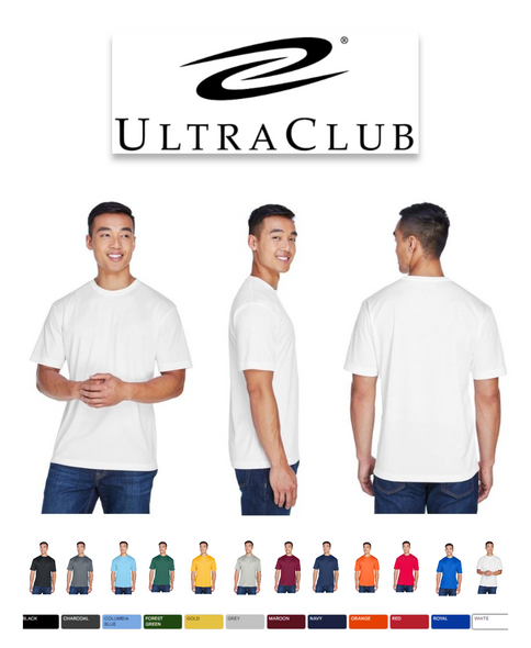 8400 UltraClub Men's Cool & Dry Sport T-Shirt New