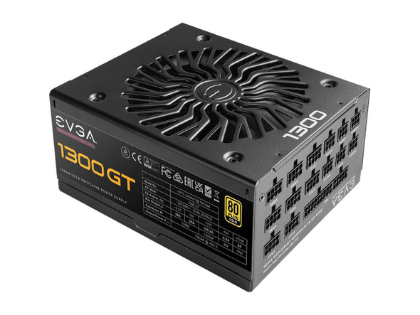 EVGA Supernova 1300 GT, 80 Plus Gold 1300W, Fully Modular, Eco Mode with