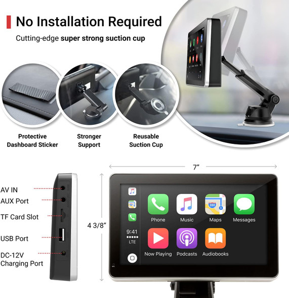 Car and Driver Intellidash+ 7" Wired Automotive Smart Touch IPS Display - BLACK Car and Driver Intellidash+ 7" Wired Automotive Smart Touch IPS Display - BLACK