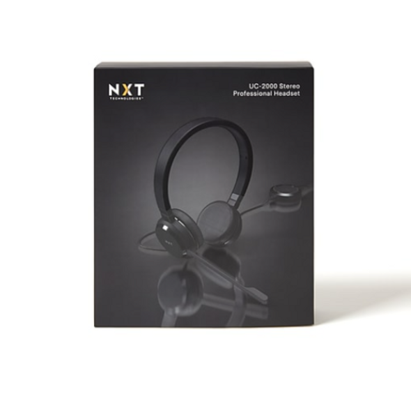 NXT Technologies UC-2000 Noise-Canceling Stereo Computer Headset NX55445 - Black New