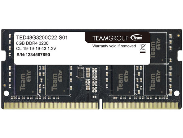 Team Elite 8GB 260-Pin DDR4 SO-DIMM DDR4 3200 (PC4 25600) Laptop Memory Model