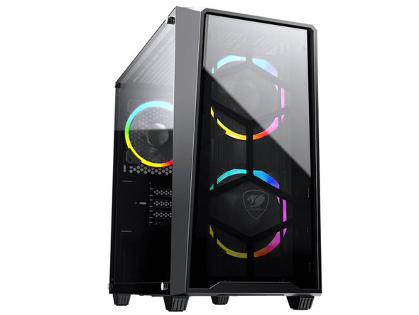 COUGAR MG120-G RGB Black Compact RGB Mini Tower Case with Tempered Glass Side