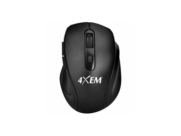 4XEM 20FT Range Wireless Mouse 4XWLSMS1 Black 5 Buttons 1 x Wheel USB 2.0 Type-A