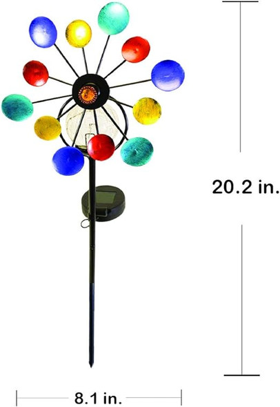 Touch of ECO Solar Pinwheel Stake Lights TOE239 - Whirlwind
