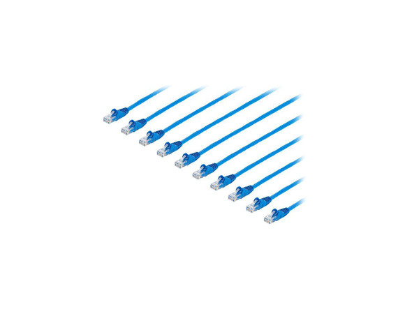 StarTech 6ft CAT6 Ethernet Cable, 10 Pack, ETL Verified, Blue CAT6 Patch Cord,