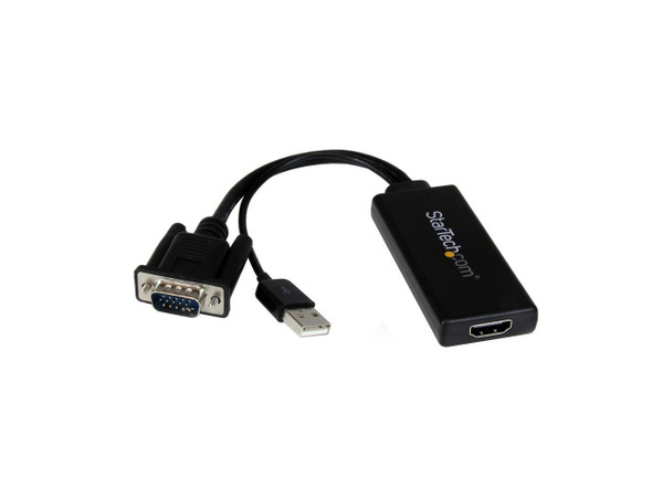 StarTech.com VGA to HDMI Adapter with USB Audio - VGA to HDMI Converter