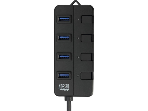 Adesso AUH-3040 4 Port USB 3.0 Hub with Individual Power Switch