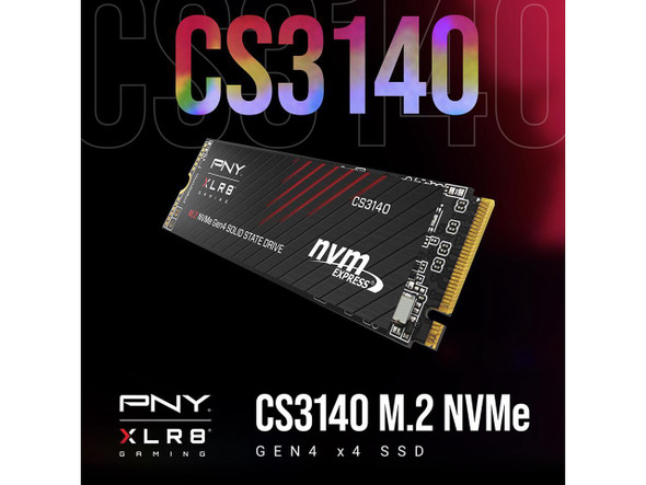 PNY XLR8 CS3140 M.2 2280 4TB PCI-Express 4.0 x4, NVMe 1.4 3D NAND Internal Solid