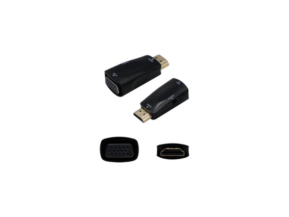 Addon HDMI2VGAADPT HDMI to VGA Adapter Includes 3.5mm Audio and Micro USB Ports