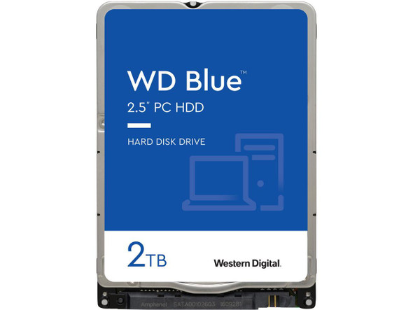 Western Digital 2TB WD Blue Mobile Hard Drive HDD - 5400 RPM, SATA 6 Gb/s