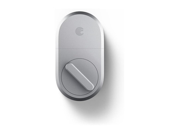 August Smart Lock, 3rd Gen Technology - Silver, Works with Alexa and Google