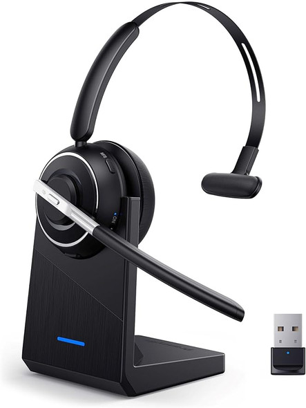 PrancyBt Bluetooth Headset Wireless Headset Microphone for PC KH122M - Black PrancyBt Bluetooth Headset Wireless Headset Microphone for PC KH122M - Black