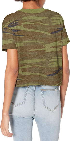 5114EA Hanes Alternative Women's Cropped T shirt Camo S