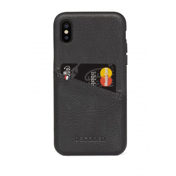 Decoded Leather Snap-On Case for iPhone XS Max - Black