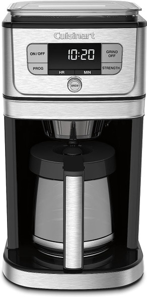 Cuisinart DGB-800FR Automatic 12 Cup Burr Grind Brew Glass Coffeemaker - Silver