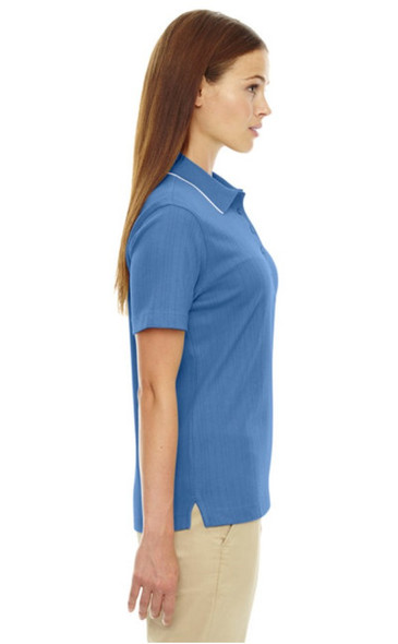 75045 Extreme Ladies Edry Needle-Out Interlock Polo Lake Blue M