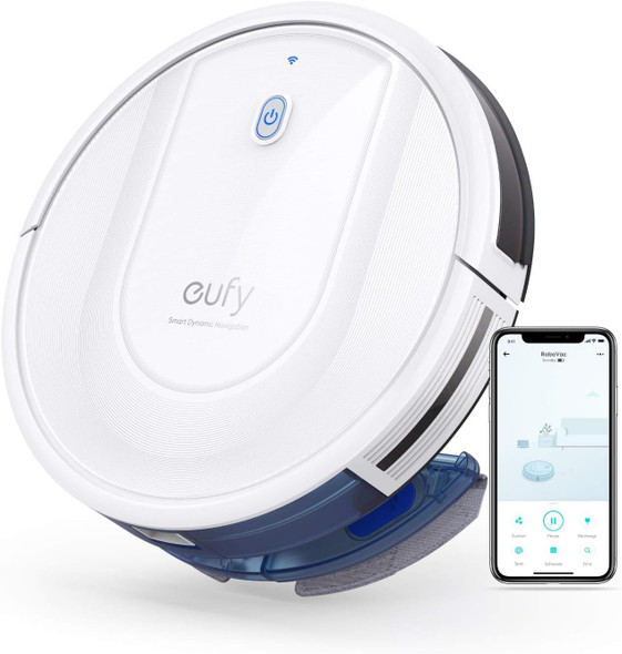 eufy by Anker RoboVac G10 Hybrid Robotic Vacuum Cleaner 2-in-1 Sweep, mop -WHITE