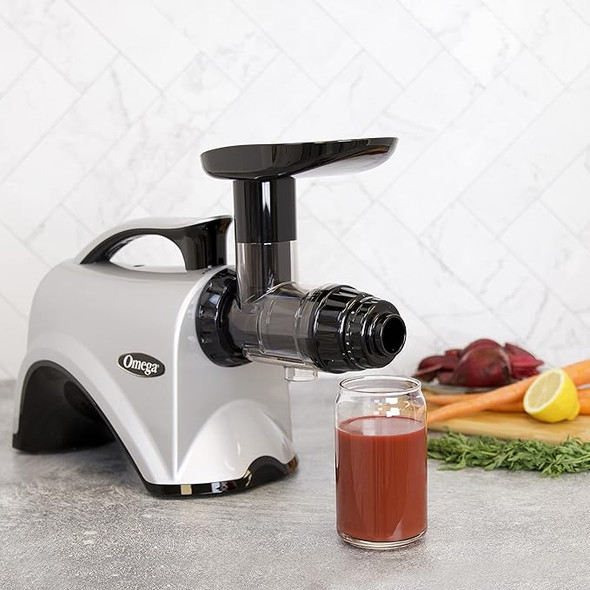 Omega NC800HDS Cold Press Juicer Machine Dual-Stage 150 W - Silver