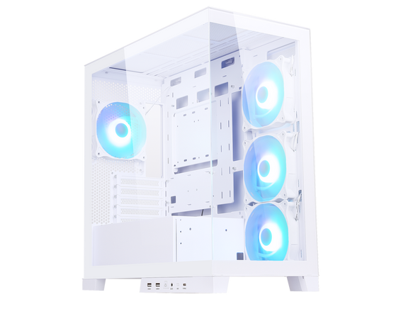 Sama AR01-RGB-W White Dual USB3.0 and Type C, Dual Tempered Glass Micro -ATX