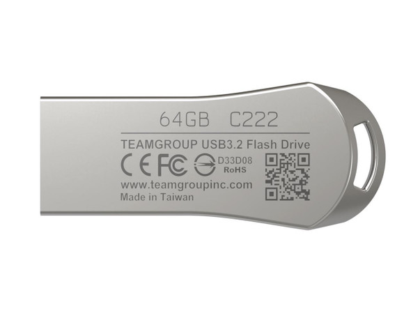TEAM 64GB C222 USB 3.2 Gen1 Flash Drive, Speed Up to 100MB/s (TC222364GS01)