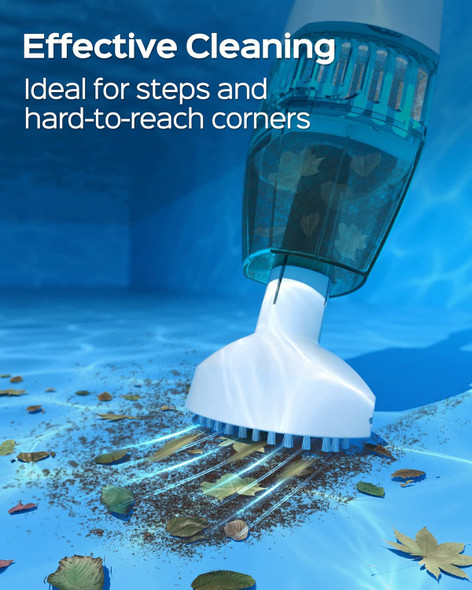 WYBOT 2023 Upgrade Handheld Pool Vacuum with Telescopic Pole - White