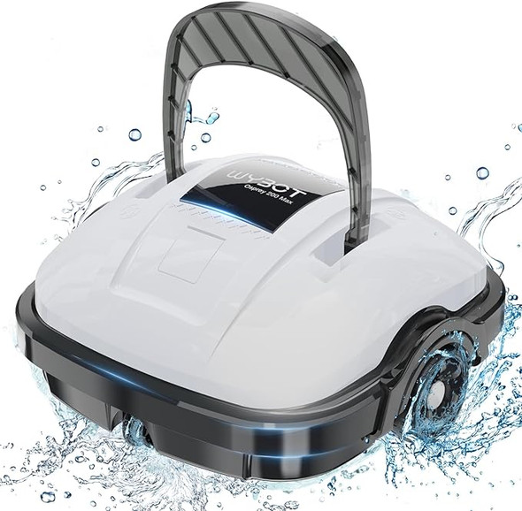 WYBOT Cordless Pool Vacuum with Updated Battery Up to 100Mins Runtime - WHITE