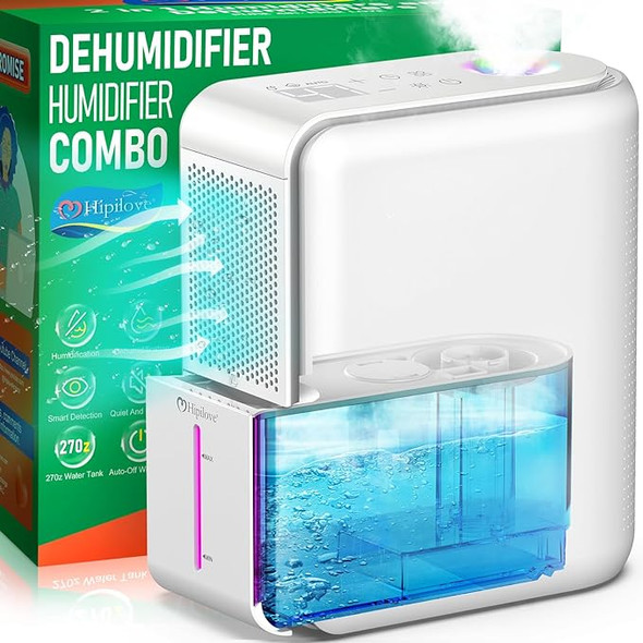 Hipilove Dehumidifier and Humidifier Combo 2 in 1 Humidifiers Combo - WHITE
