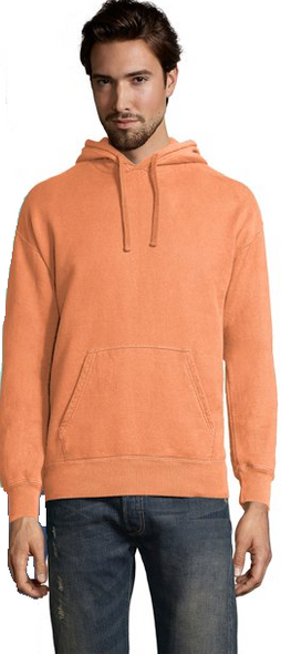 GDH450 Hanes Comfortwash Garment Dyed Fleece Hoodie Horizon Orange M