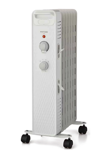 Pelonis 1500W Mechanical Oil-Filled 3-Setting Electric Radiant Heater - White