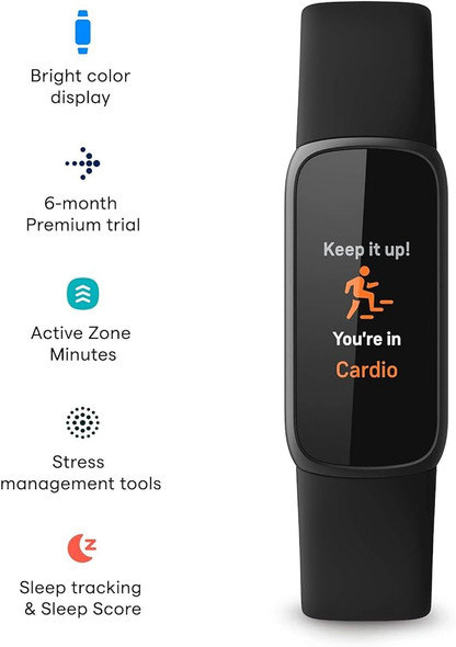 Fitbit Luxe-Fitness Wellness-Tracker Stress Management Sleep-Tracking FB422BKBK