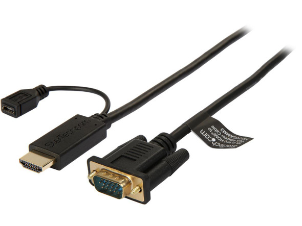 StarTech.com HD2VGAMM3 HDMI to VGA Active Converter Cable - HDMI to VGA Adapter