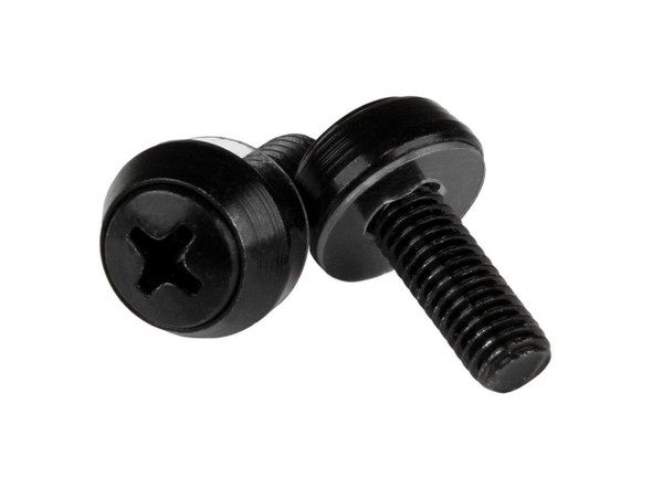 StarTech.com M6 x 12mm - Screws - 100 Pack, Black - M6 Mounting Screws for