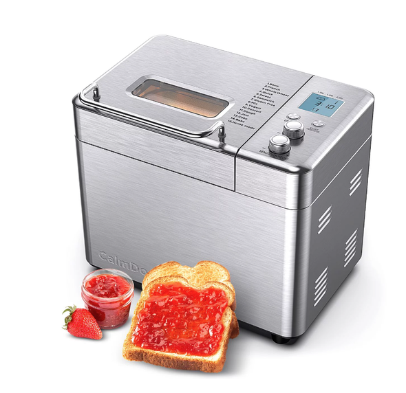 CALMDO CD-BM1KG Involly Bread Machine 2.2LB Bread Maker 15-in-1 Stainless Steel