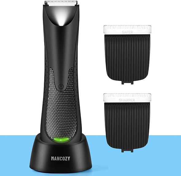 Mancozy Electric Body Hair Trimmer for Men,Groin Hair Trimmer MS811 - BLACK