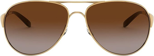 OAKLEY Women's Oo4054 Caveat Aviator Sunglasses Dark Brown LENSES/Polished Gold