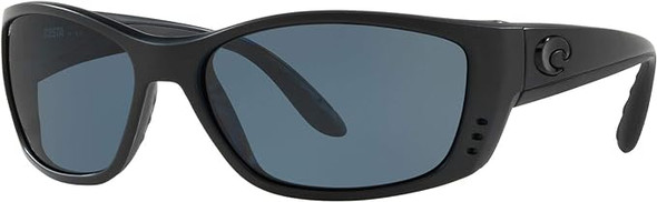 COSTA Men's Fisch Rectangular Sunglasses 06S9054 - Grey Polarized/Blackout