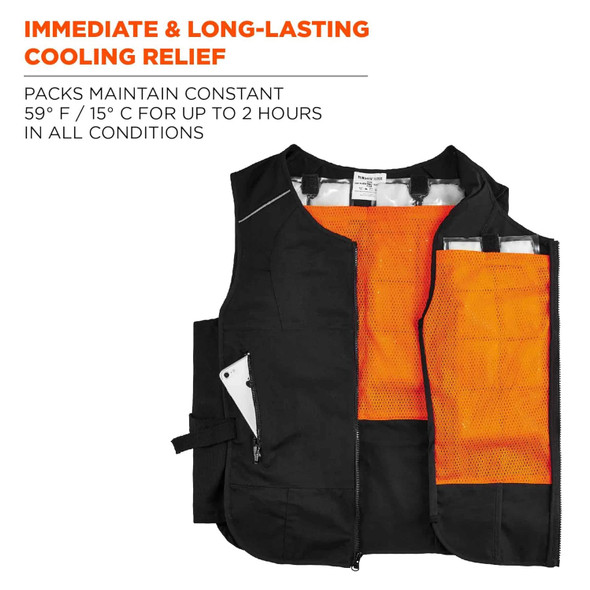 Ergodyne Chill Its 6260 Cooling Vest with Rechargeable Ice Packs SMALL/MEDIUM