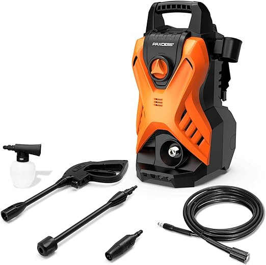 Paxcess Portable Lightweight Electric Power Washer Machine - BLACK/ORANGE