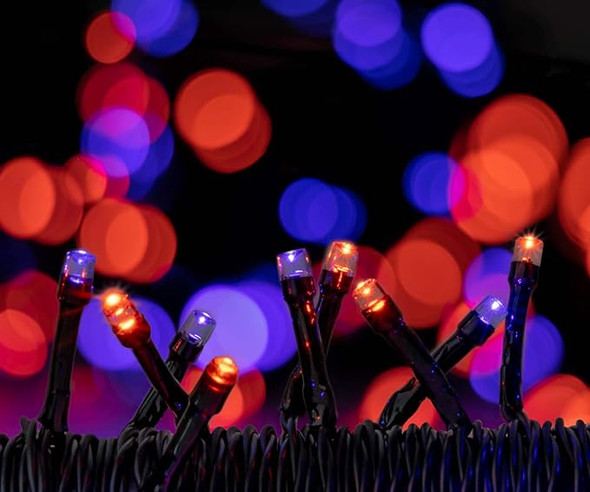 Touch Of ECO Solar GOBLINLITES Halloween LED String Lights TOE257 Orange/Purple