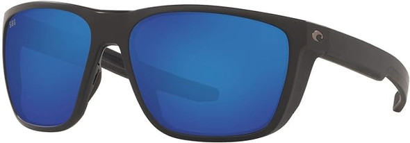 COSTA FERG Square Sunglasses 6S9002 - Blue Mirror Polarized Lenses Matte Black